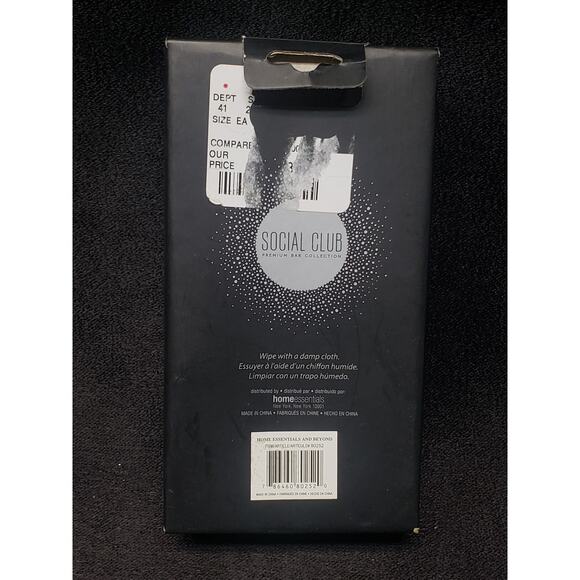 Kraftware Collection Fleur De Lis Black Pastime Ice Bucket Social Club Wine Plug - Picture 4 of 9